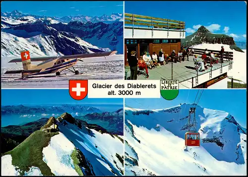 Diablerets-Ormont-Dessus Flugzeug Airplane Avion, Restaurant - Gletscher MB 1991