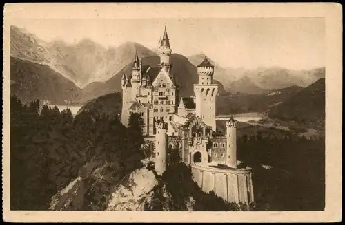 Ansichtskarte Schwangau Schloss Neuschwanstein 1928