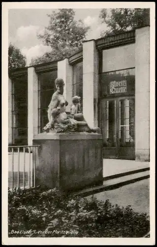 Ansichtskarte Bad Elster Moritzquelle - Eingang 1954