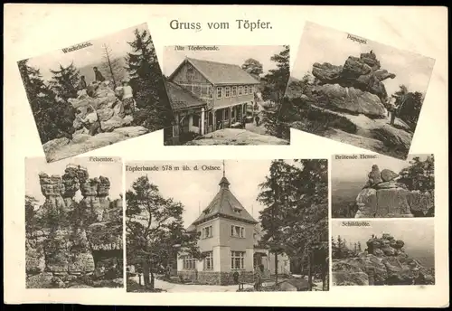 Ansichtskarte Oybin Töpfer (Berg) Papagei Alte Töpferbaude. MB 1912