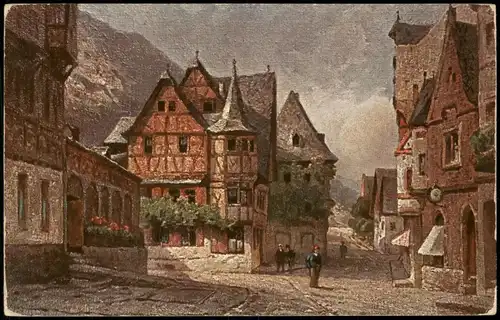 Ansichtskarte Bacharach Das alte Haus 1910