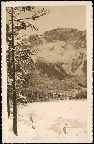 Ansichtskarte Garmisch-Partenkirchen Baude im Winter 1925