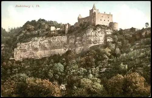 Ansichtskarte Saaleck-Bad Kösen Rudelsburg 1913