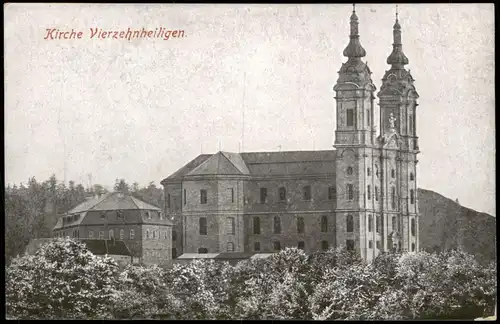 Ansichtskarte Bad Staffelstein Wallfahrtskirche Basilika Vierzehnheiligen 1911