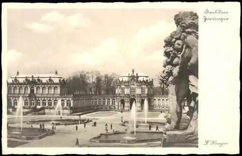 Ansichtskarte Innere Altstadt-Dresden Dresdner Zwinger 1953