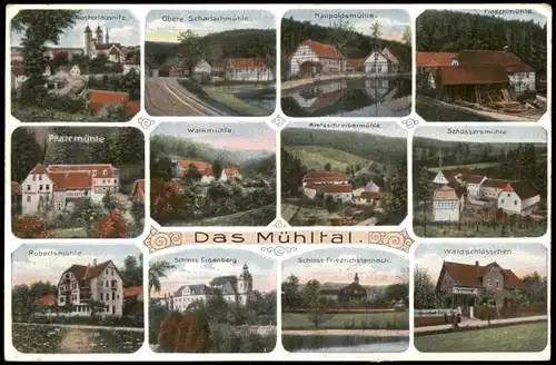 Ansichtskarte Mühltal Das Mühltal - Mehrbild Walkmühle uvm 1916