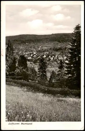 Ansichtskarte Murrhardt Waldesrand und Stadt 1956
