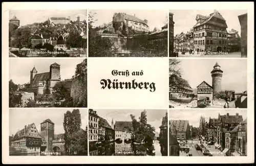Ansichtskarte Nürnberg Stadtteilansichten 1956