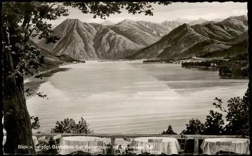 Egern am Tegernsee Blick v. herzogl. Gaststätte Gut Kaltenbrunn 1961