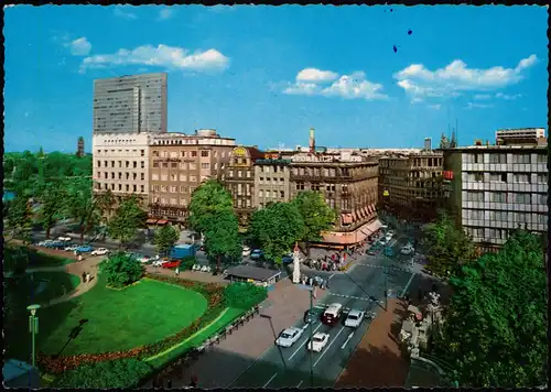 Ansichtskarte Düsseldorf Blick auf die Königsallee 1968