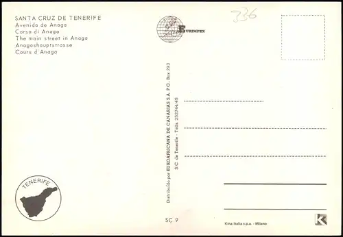 Postales Santa Cruz de Tenerife Avenida de Anaga Tenerif Teneriffa 1983