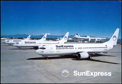 Postcard Antalya Flugzeug Airplane Avion Flughafen Sunexpress 1988