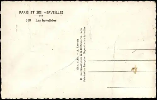 CPA Paris Hôtel des Invalides / Invalidendom 1932