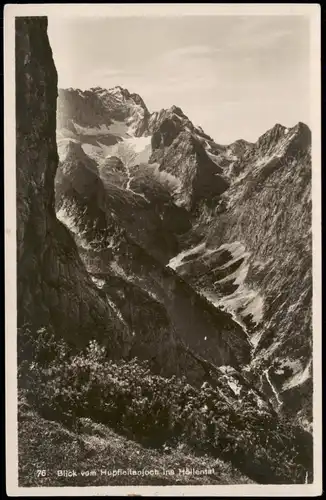 Garmisch-Partenkirchen Blick vom Hupfleitenjoch ins Höllental 1934