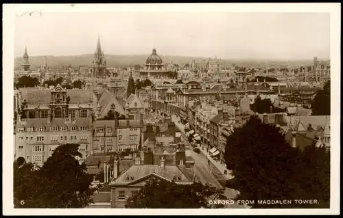 Postcard Oxford OXFORD FROM MAGDALEN TOWER. 1929