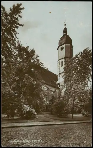 Ansichtskarte Neustadt (Orla) Partie an der Kirche - Fotokarte 1928