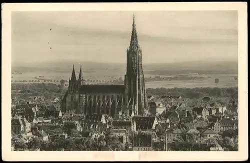 Ansichtskarte Ulm a. d. Donau Gesamtansicht vom Michelsberg 1936
