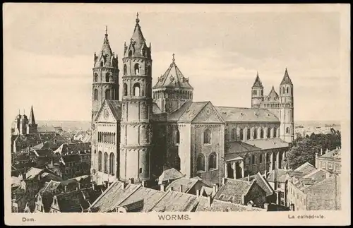 Ansichtskarte Worms Dom St. Peter La cathédrale 1910