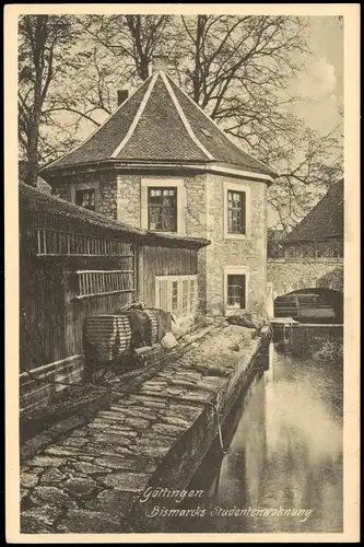 Ansichtskarte Göttingen Partie an Bismarck Studentenwohnung 1910