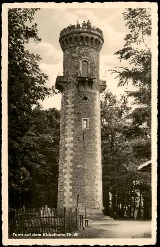 Ansichtskarte Ilmenau Turm auf dem Kickelhahn Th. Wald zur DDR-Zeit 1957