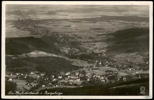 Bad Flinsberg Świeradów-Zdrój Panorama Ansicht Heufuderbaude i. Isergebirge 1930
