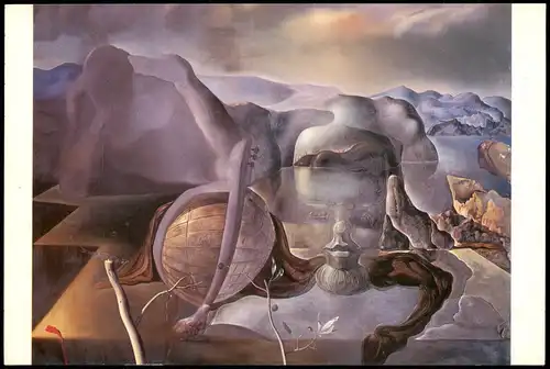 SALVADOR DALI L'ENIGME SENSE FI, 1938 Künstlerkarte: Gemälde / Kunstwerke 1982