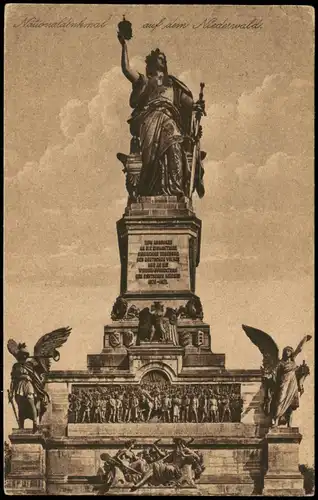 Rüdesheim (Rhein) Gruss vom Rhein National-Denkmal Niederwalddenkmal 1922