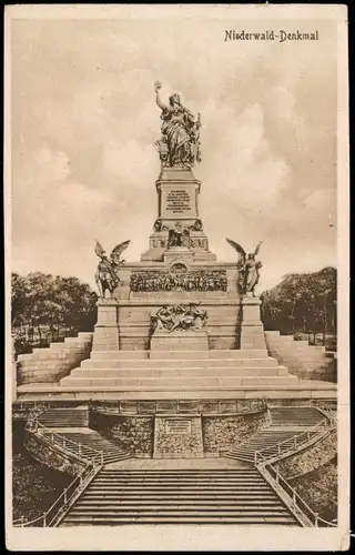 Ansichtskarte Rüdesheim (Rhein) National-Denkmal / Niederwalddenkmal 1922