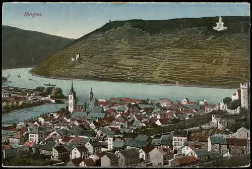 Ansichtskarte Bingen am Rhein Panorama-Ansichten 1922