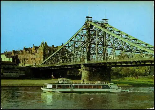 Dresden Weiße Flotte - Motorschiff Typ III - mit Blauen Wunder 1985