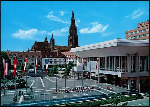 Ansichtskarte Freiburg im Breisgau Karlsplatz und Münster 1970