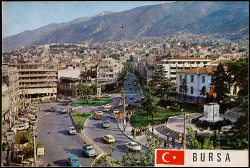 Postcard Bursa Προύσα Prousa Kentten bir görünüş 1986  gel. Türkei