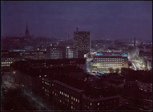 Postcard Reval Tallinn (Ревель) Stadt bei Nacht 1985