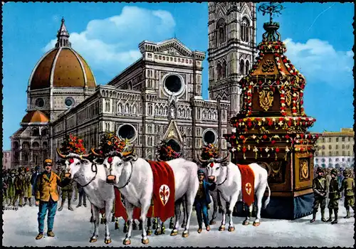 Cartoline Florenz Firenze Festa dello « Scoppio del Carro 1982