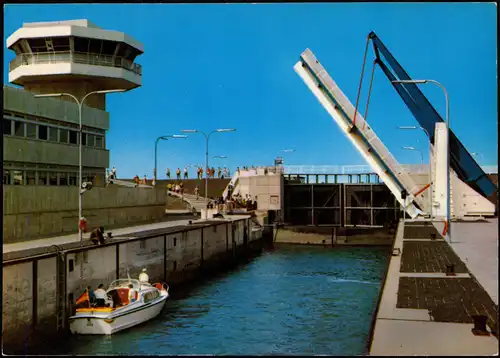 Eiderstedt Eiderdamm mit Sperrwerk   Hundeknöll/Dithmarschen u. Eiderstedt 1970