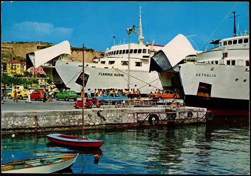 Portoferraio (Elba) The ferry-boats "Flaminia Nuova" and "Aethalia" 1979