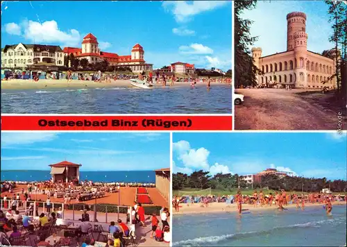 Binz (Rügen) Kurhaus, Jagdschloss Granitz, Konzertplatz, Strand 1982