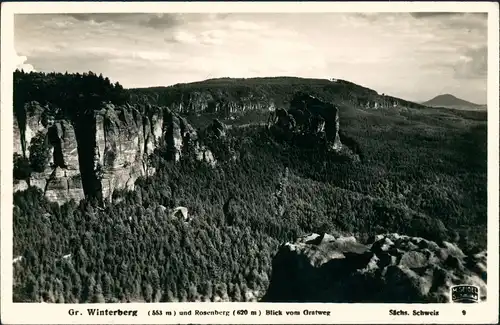 Ansichtskarte Bad Schandau Winterberg Gratweg M. Seidel Schmilka 1936
