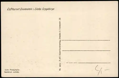 Lauenstein (Erzgebirge)-Altenberg  Panorama Häuser im Sächs. Erzgebirge 1930