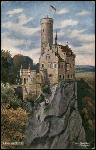 Lichtenstein (Württemberg) Schloss Lichtenstein Künstlerkarte 1910
