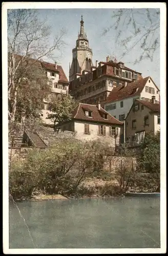Ansichtskarte Tübingen Stiftskirche und alte Aula 1931