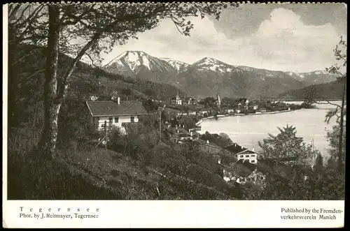 Ansichtskarte Tegernsee (Stadt) Panorama-Ansicht Tegernsee Villen am See 1915