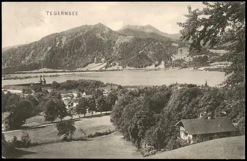 Ansichtskarte Tegernsee (Stadt) Panorama-Ansicht Totale Totalansicht 1910