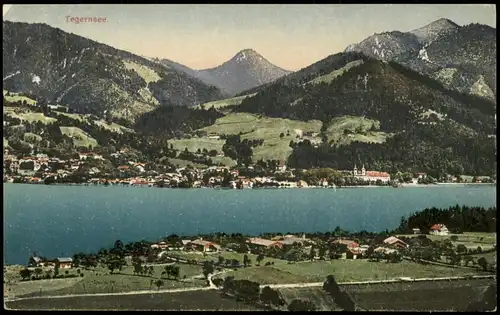 Ansichtskarte Tegernsee (Stadt) Panorama-Ansicht Bergpanorama 1910