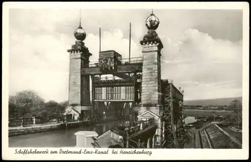 Henrichenburg-Castrop-Rauxel Schiffshebewerk und Schacht-Schleuse 1938