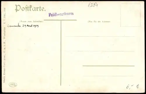 Ansichtskarte Feldberg (Schwarzwald) Feldberg Gasthaus zum Feldbergturm 1906