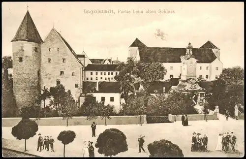 Ansichtskarte Ingolstadt Partie beim alten Schloss 1910