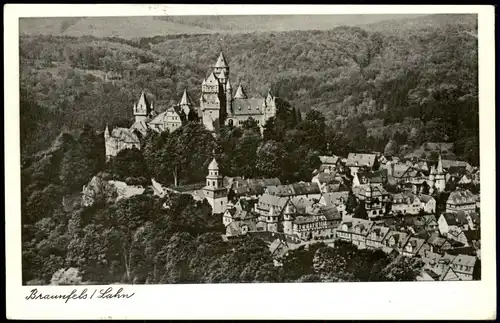 Ansichtskarte Braunfels (Lahn) Panorama-Ansicht 1953