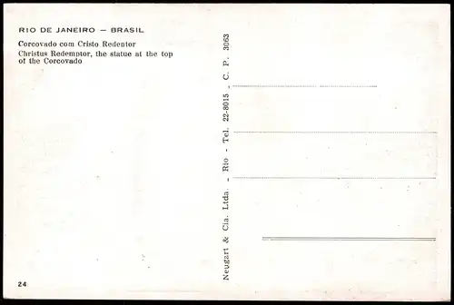 Rio de Janeiro Corcovado com Cristo Redentor Christus Redemptor, the  1940
