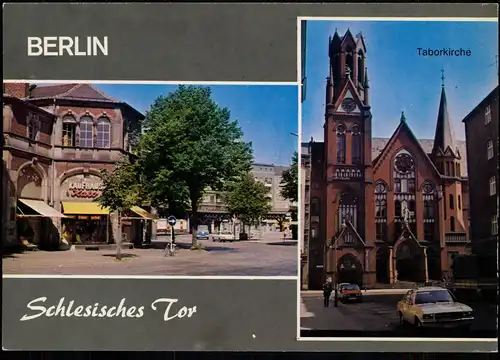 Ansichtskarte Friedrichshain-Berlin Schlesisches Tor Taborkirche - 2 Bild 1985